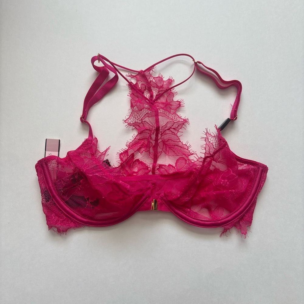 Victoria's Secret Bra 32C Date Racerback Pink Unlined Underwire - NEW WITH TAGS*